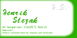 henrik slezak business card